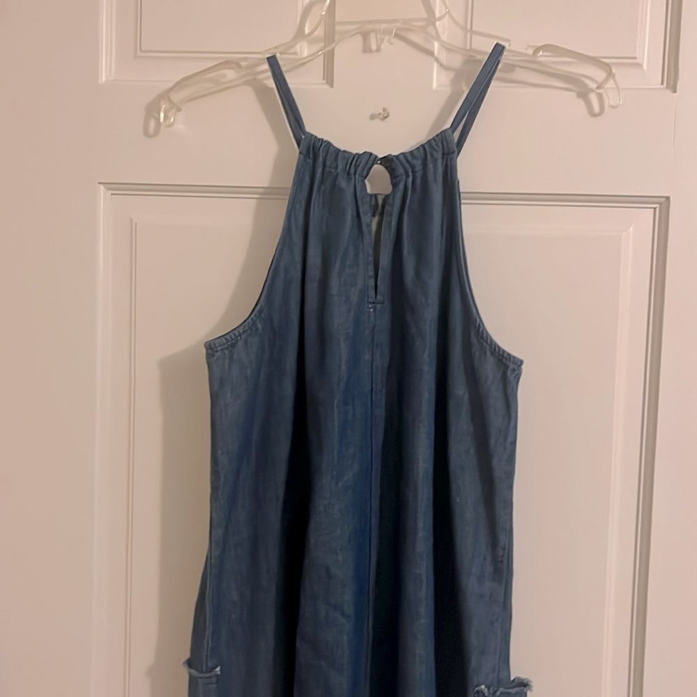 Old Navy halter denim dress. Size medium. - Picture 5 of 6